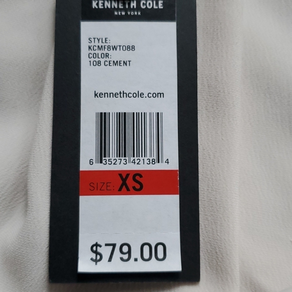 Kenneth Cole Blouse With Zip Flounce in Eggshell - Picture 13 of 14